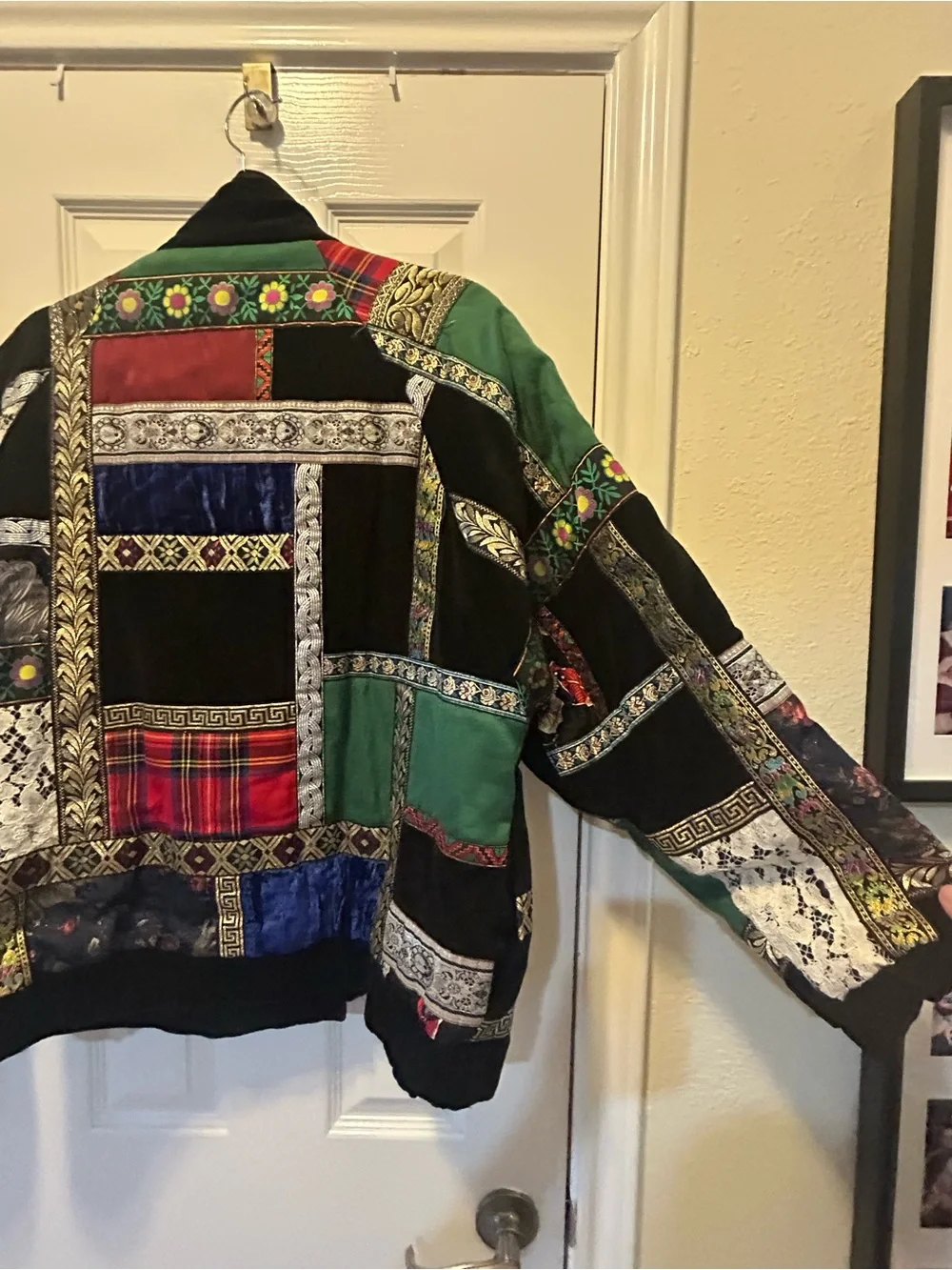 Vintage Preston and York Sport Patchwork Bomber Jacket - Multicolor